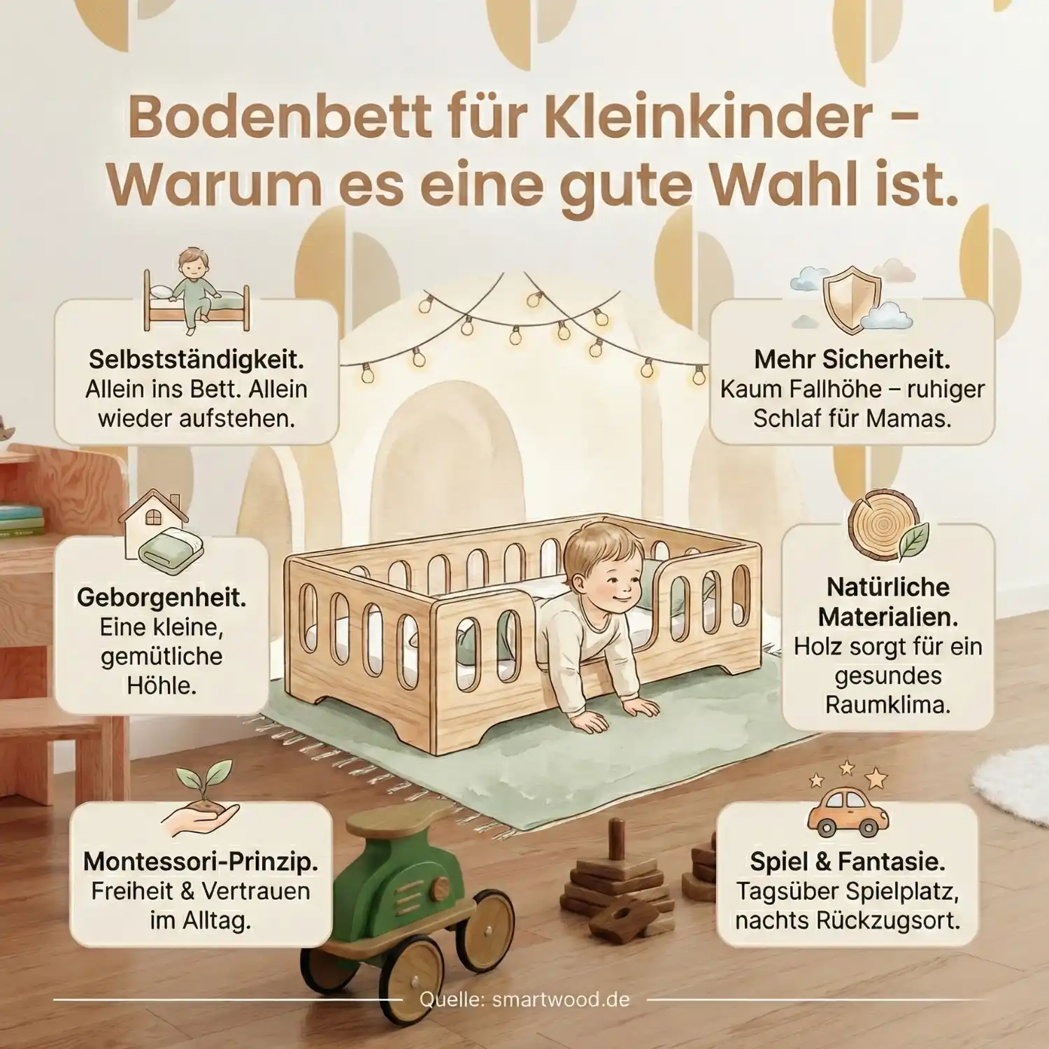 Bodenbett für Kleinkinder – Warum es eine gute Wahl ist?