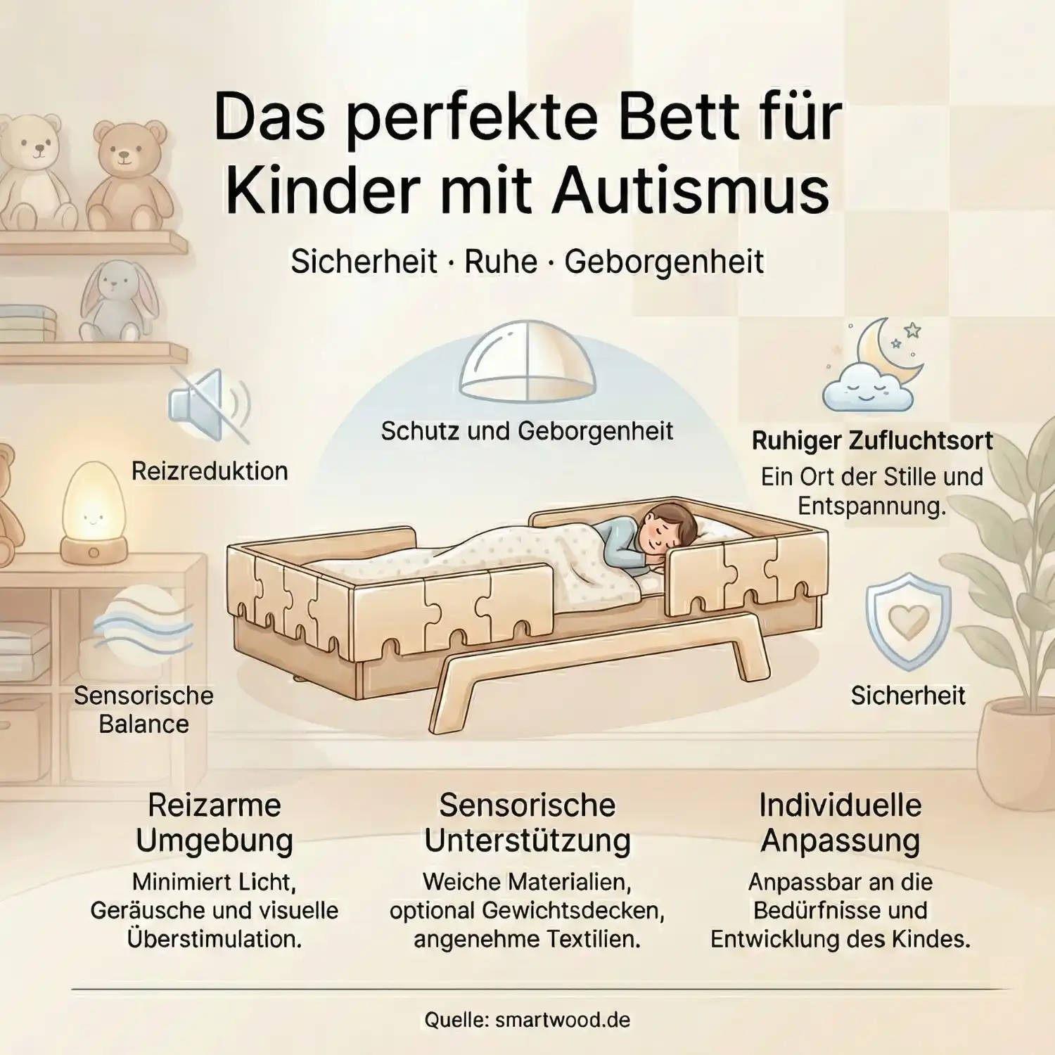 Das perfekte Bett für Kinder mit Autismus: Ein Leitfaden für Eltern, die wirklich wissen, was zählt