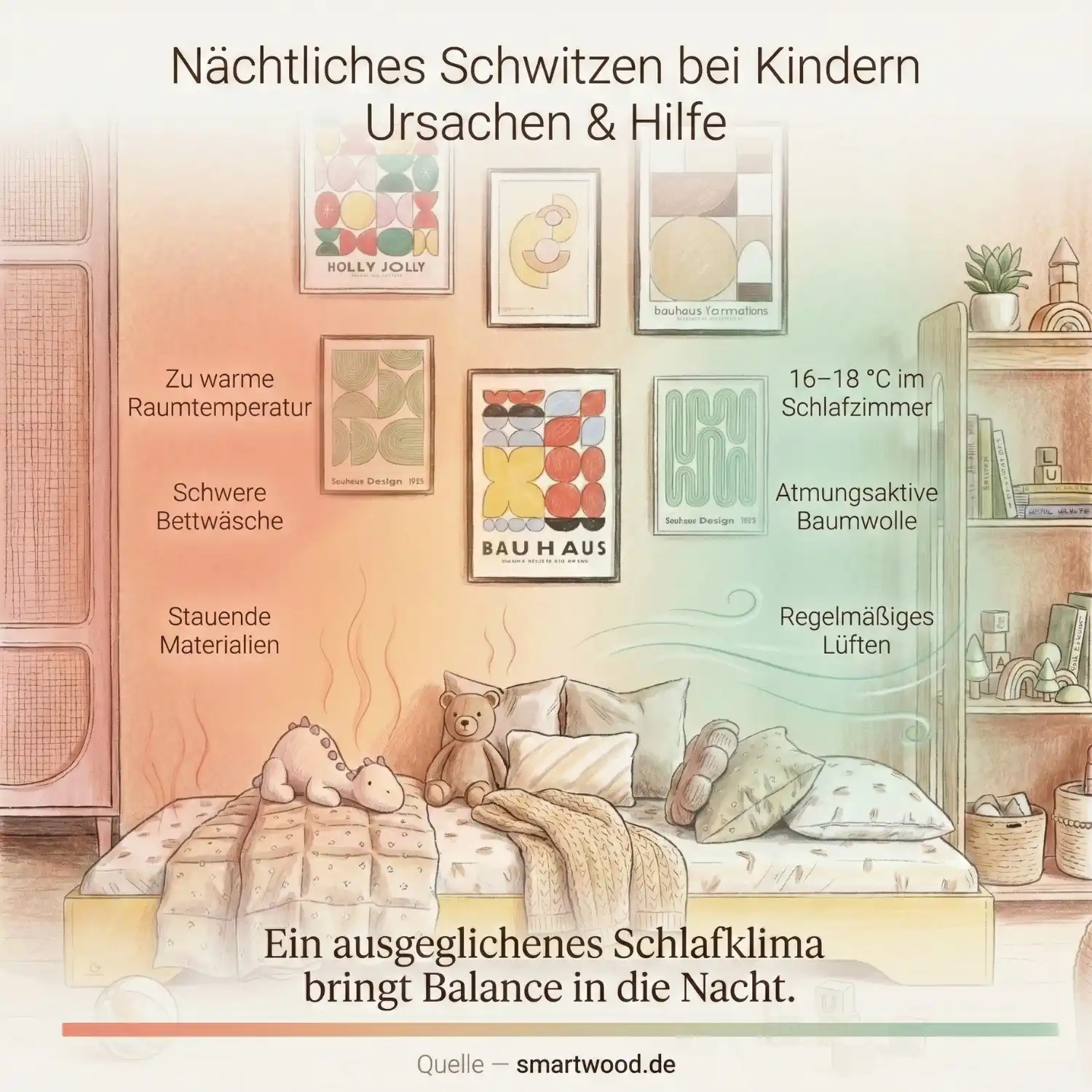 Nächtliches Schwitzen bei Kids: Ursachen & Hilfe