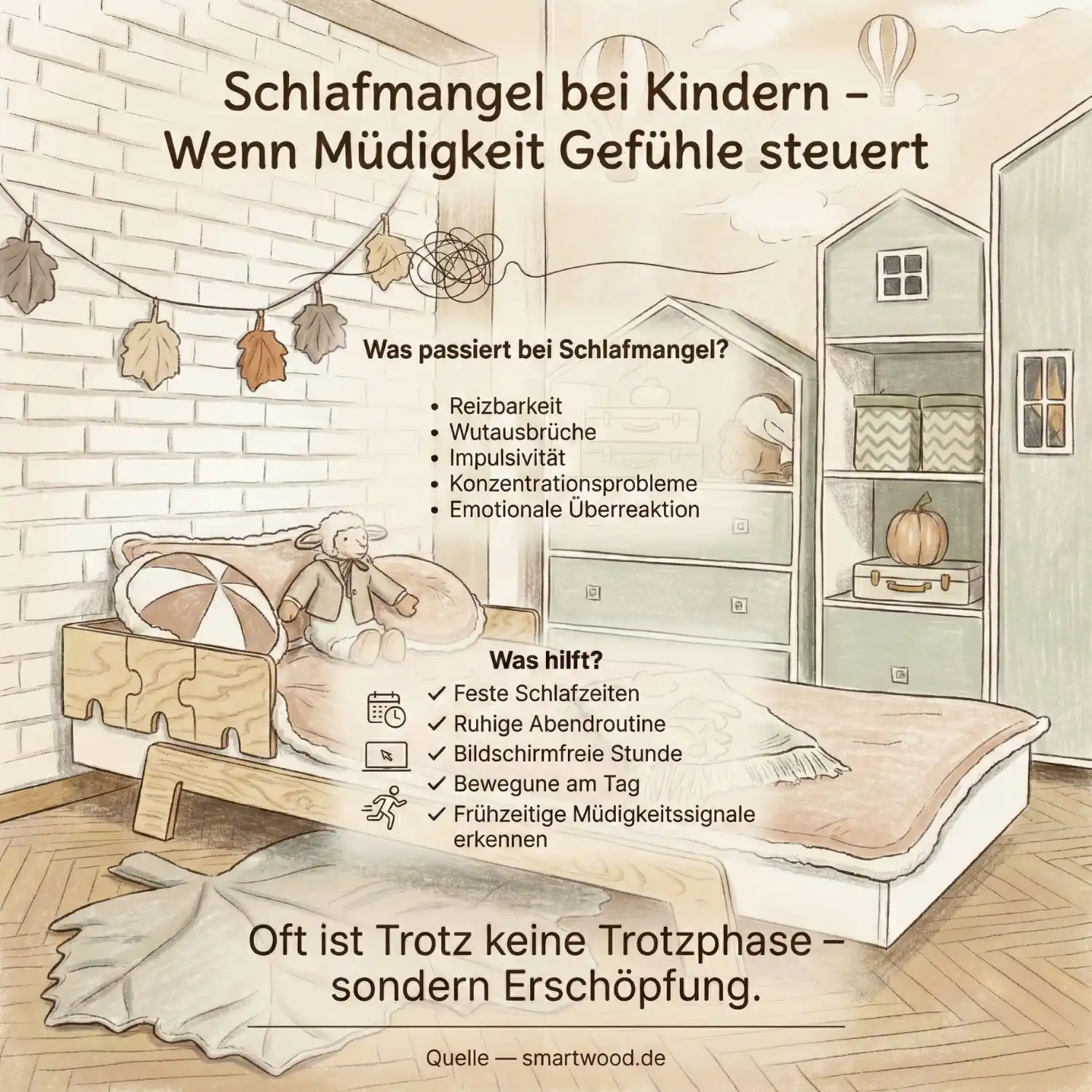 Schlafmangel bei Kindern: Warum kleine Nörgler oft nur müde sind – und was Eltern tun können