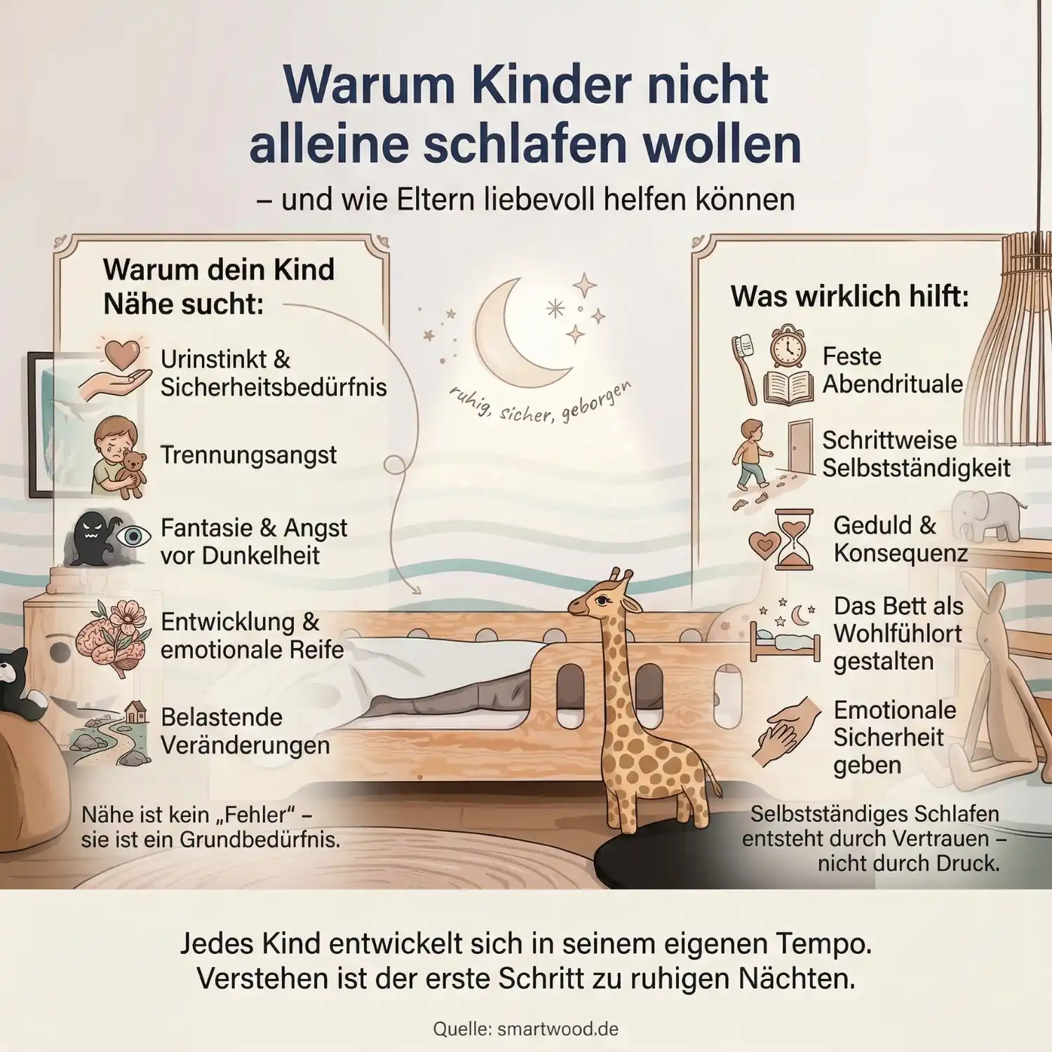 Warum Kinder nicht alleine schlafen wollen – Elternhilfe