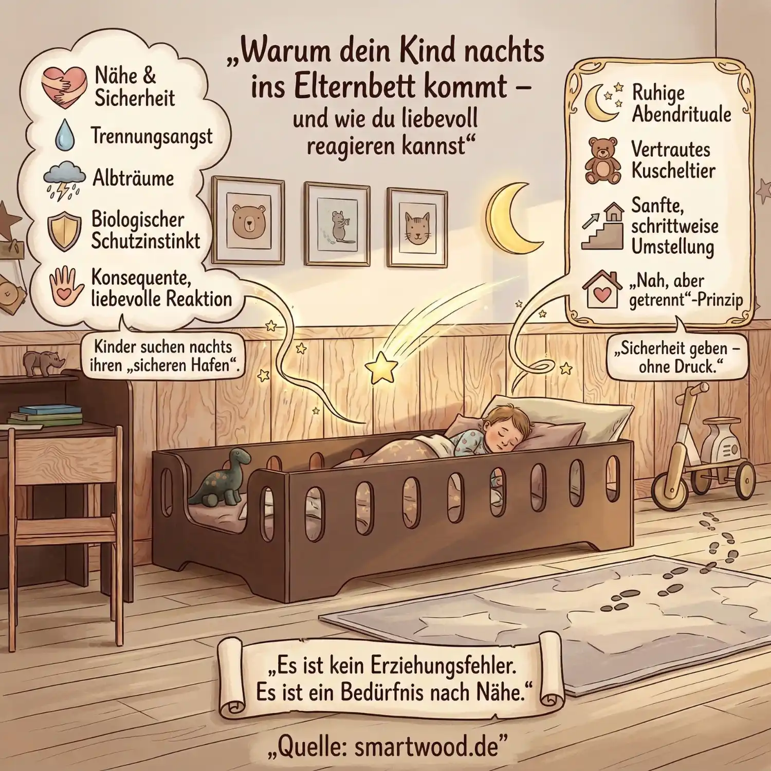 Warum dein Kind ins Elternbett kommt: Ursachen & Tipps