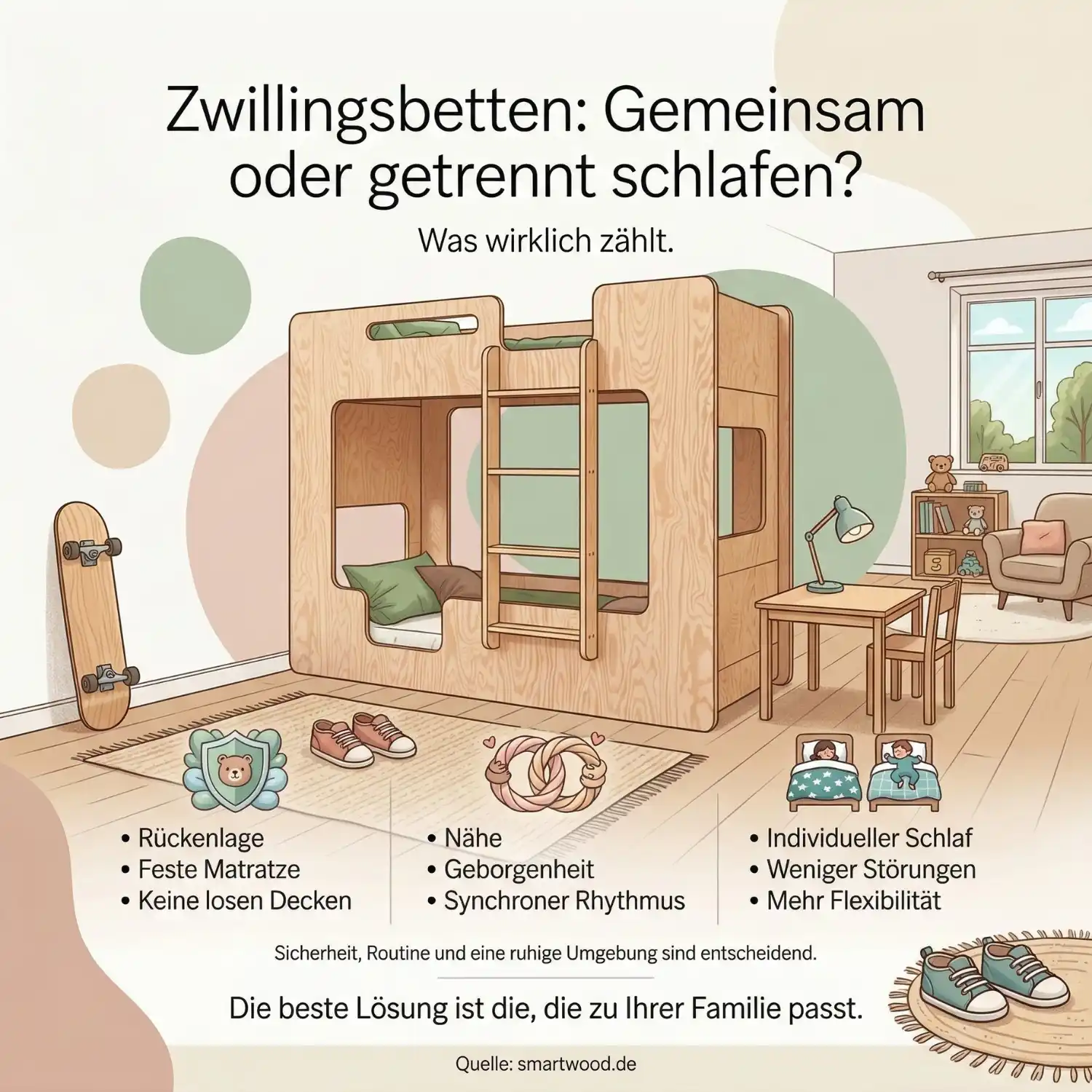 Zwillingsbetten: Schlafumgebung für Babys