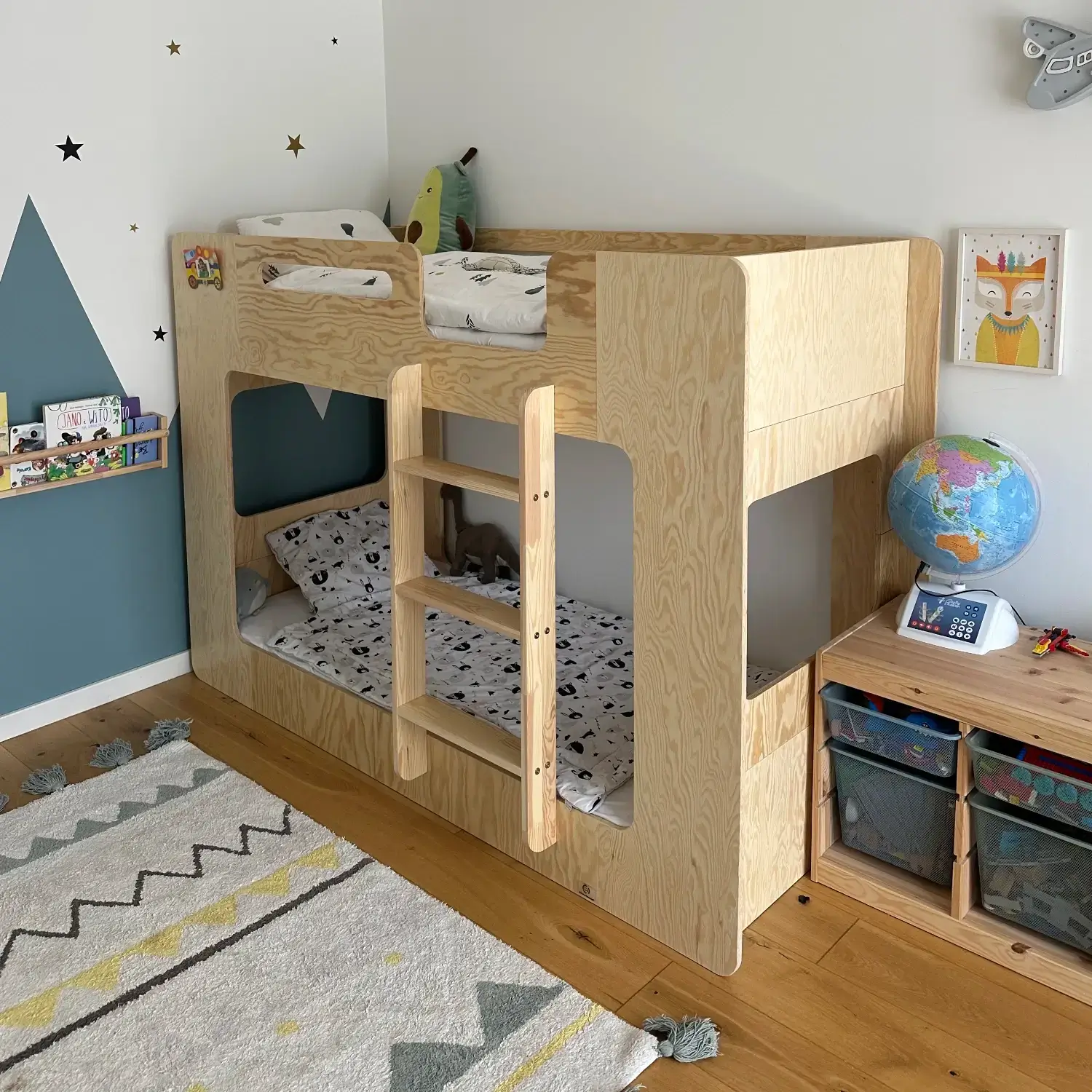 Etagenbett für Kinder mit Lattenrost MIMI Montessori Holz