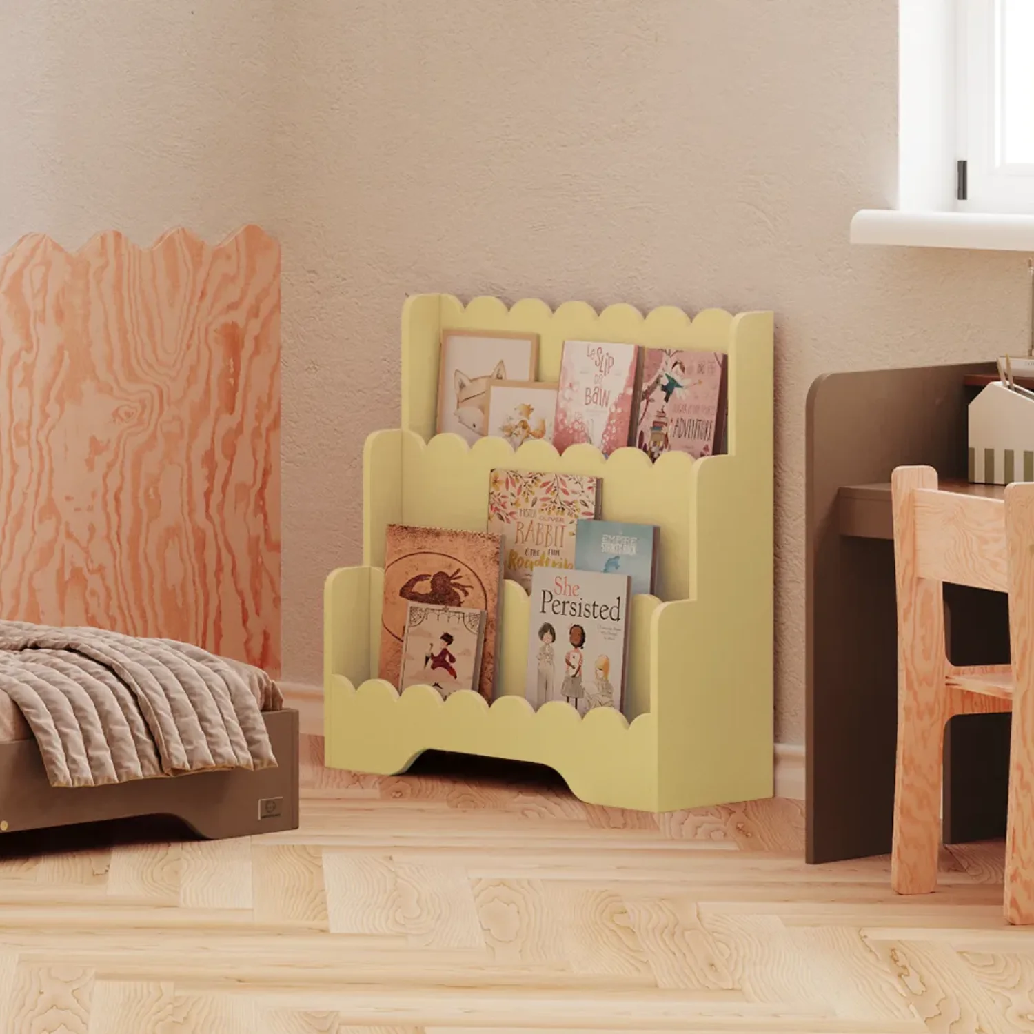 Kinderbücherregal LULU Montessori aus Holz