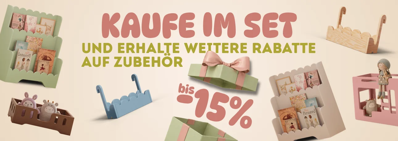 Kaufe im Set und erhalte weitere Rabatte auf Zubehör bis 15%”